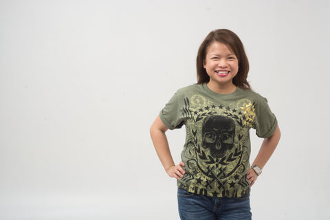 Green Short Sleeve Generic Graphic Tee