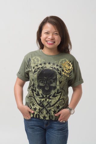 Green Short Sleeve Generic Graphic Tee