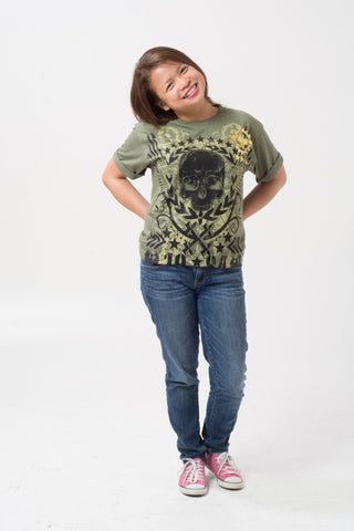 Green Short Sleeve Generic Graphic Tee