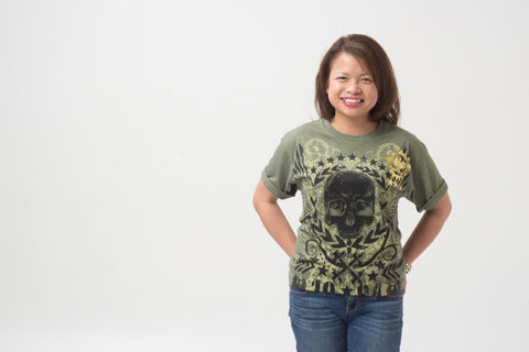 Green Short Sleeve Generic Graphic Tee