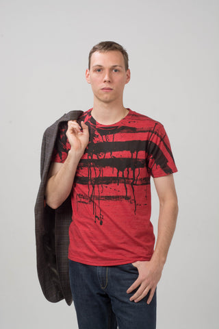 Red Short Sleeve Generic Graphic Tee