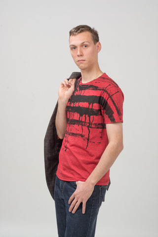 Red Short Sleeve Generic Graphic Tee