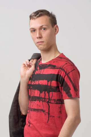 Red Short Sleeve Generic Graphic Tee