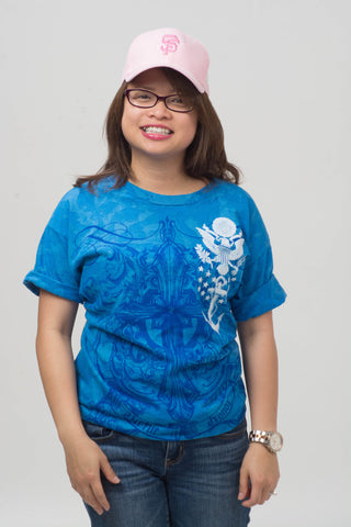 Blue Short Sleeve Generic Graphic Tee